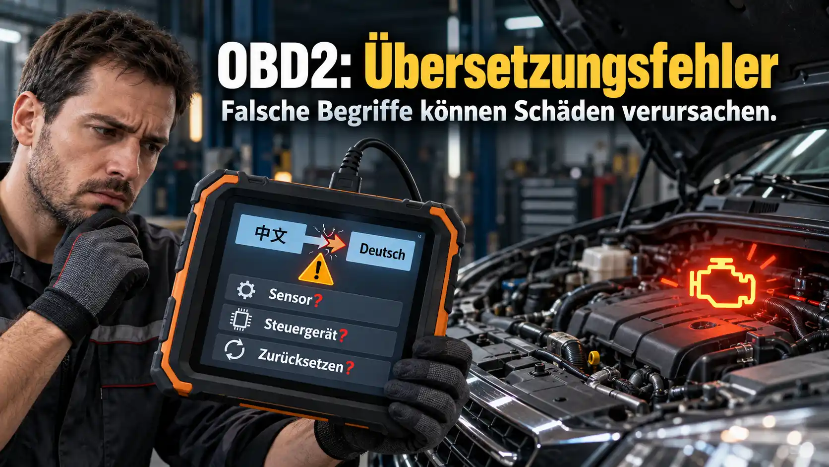OBD2 Diagnosegeräte Übersetzungsfehler